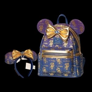 Loungefly Disney Destiny Inaugural Cruiseline Mini Backpack And Ears (Both Nwt)
